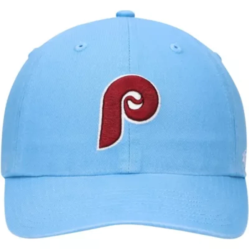 MLB Light Philadelphia Phillies Logo Cooperstown Collection Clean Up Adjustable Hat