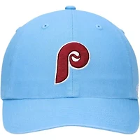 MLB Light Philadelphia Phillies Logo Cooperstown Collection Clean Up Adjustable Hat