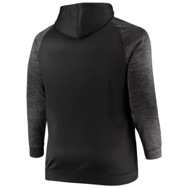 NCAA Penn State Nittany Lions Big & Tall Blackout Raglan Full-Zip Hoodie