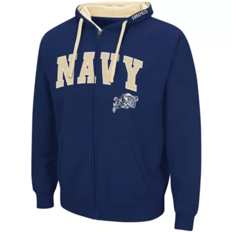 Navy Midshipmen NCAA Big & Tall Full-Zip Hoodie