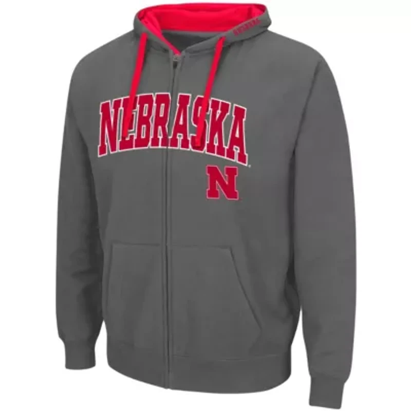 NCAA Nebraska Huskers Big & Tall Full-Zip Hoodie