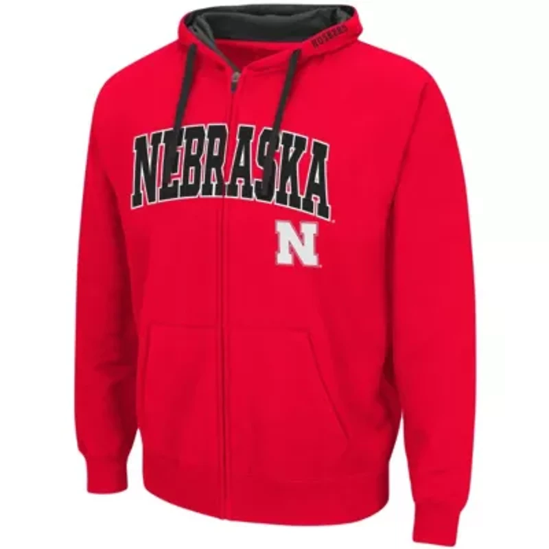 NCAA Nebraska Huskers Big & Tall Full-Zip Hoodie