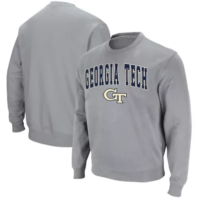 Georgia Tech Yellow Jackets NCAA ed Arch & Logo Tackle Twill Pullover Sweatshirt