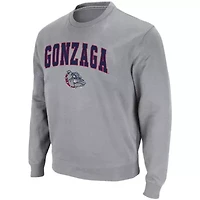 Gonzaga University Bulldogs NCAA ed Arch & Logo Tackle Twill Pullover Sweatshirt