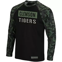 NCAA Clemson Tigers OHT Military Appreciation Big & Tall Raglan Long Sleeve T-Shirt
