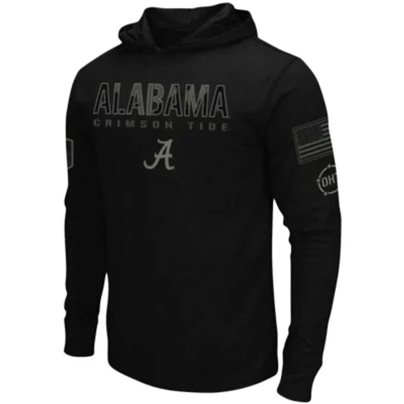 Alabama Crimson Tide NCAA OHT Military Appreciation Hoodie Long Sleeve T-Shirt
