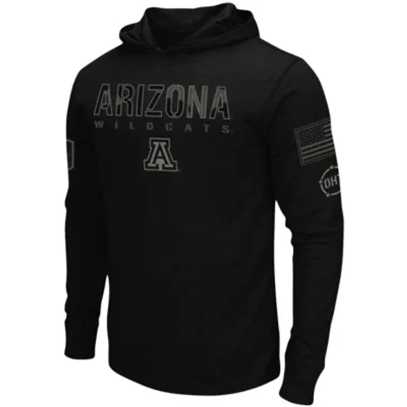 NCAA Arizona Wildcats OHT Military Appreciation Hoodie Long Sleeve T-Shirt