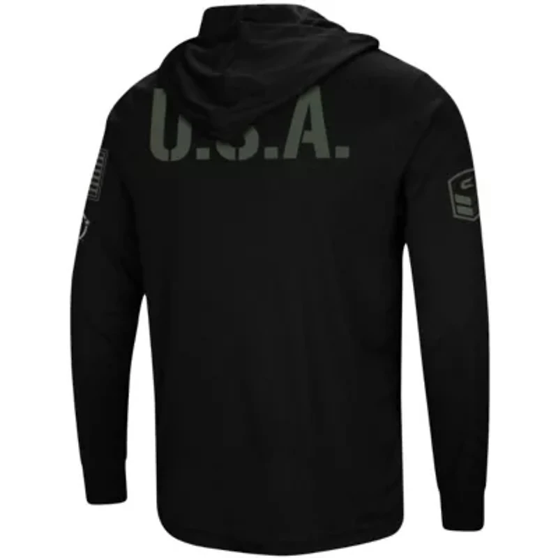 NCAA Auburn Tigers OHT Military Appreciation Hoodie Long Sleeve T-Shirt