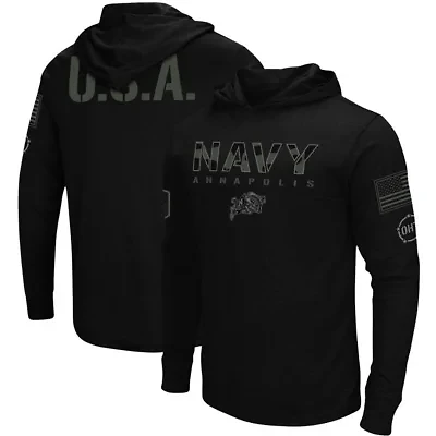 Navy Midshipmen NCAA OHT Military Appreciation Hoodie Long Sleeve T-Shirt