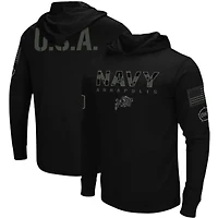 Navy Midshipmen NCAA OHT Military Appreciation Hoodie Long Sleeve T-Shirt