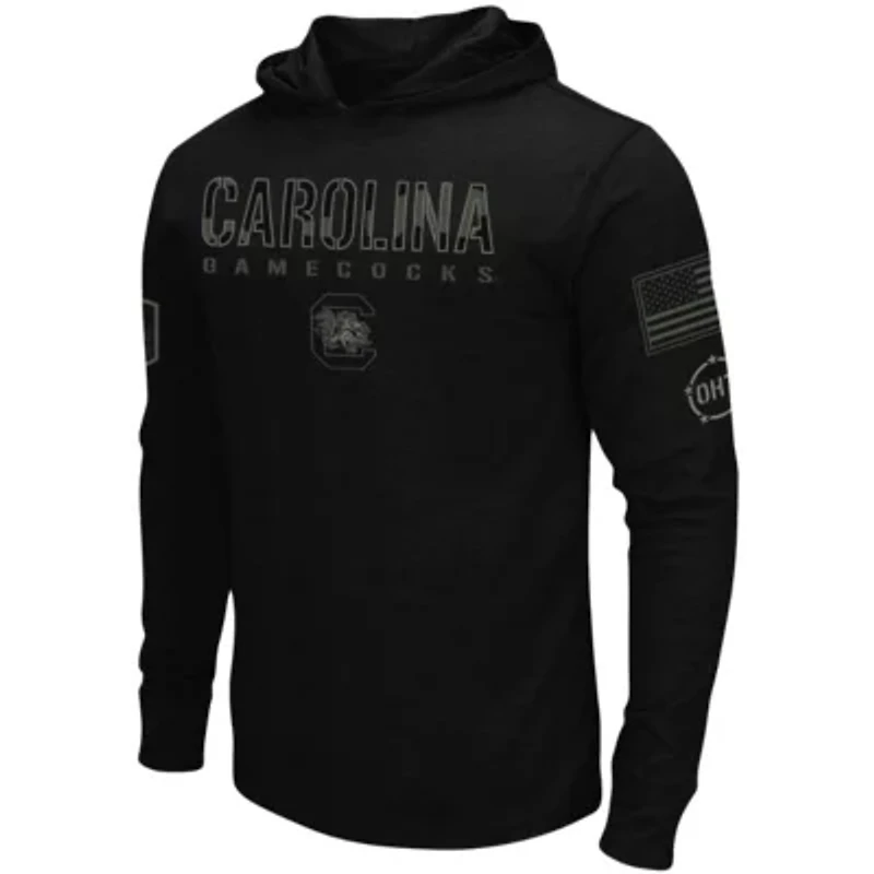 NCAA South Carolina Gamecocks OHT Military Appreciation Hoodie Long Sleeve T-Shirt