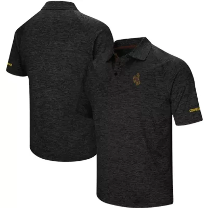 NCAA ed Wyoming Cowboys Primary Logo Down Swing Raglan Polo