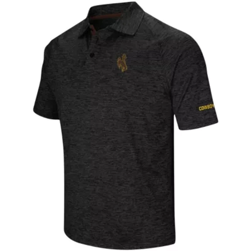 NCAA ed Wyoming Cowboys Primary Logo Down Swing Raglan Polo