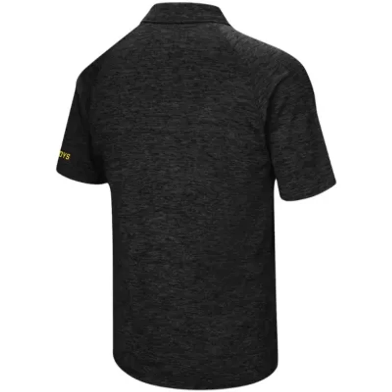 NCAA ed Wyoming Cowboys Primary Logo Down Swing Raglan Polo