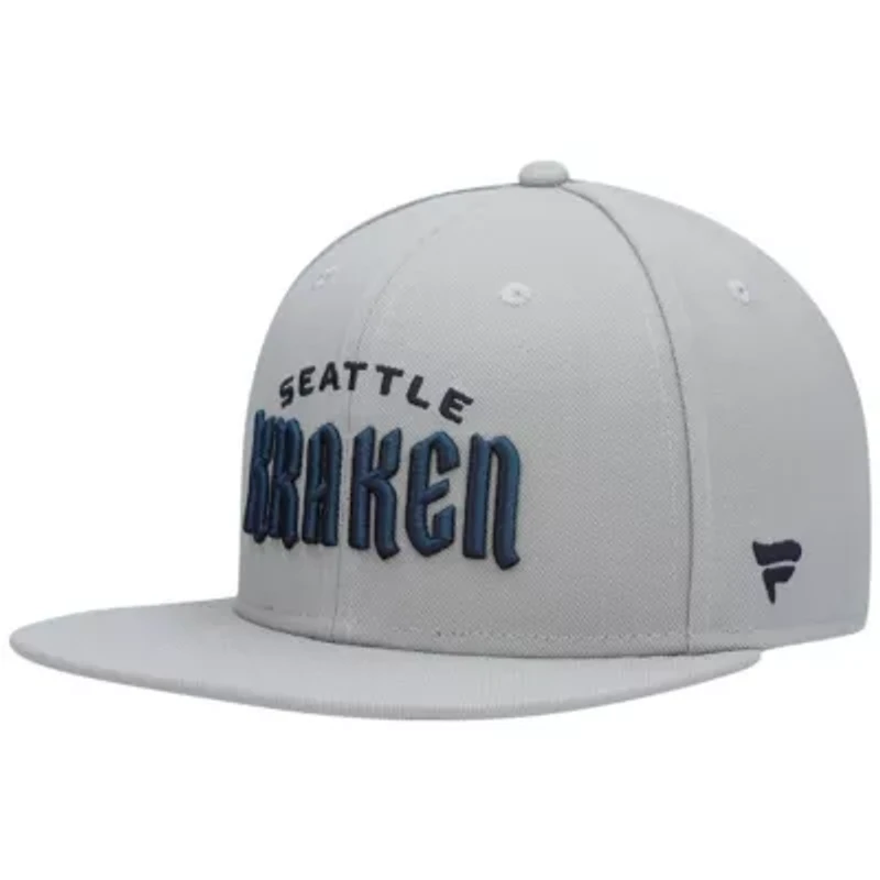 NHL Fanatics Seattle Kraken Wordmark Logo Snapback Hat