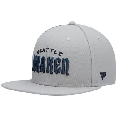 NHL Fanatics Seattle Kraken Wordmark Logo Snapback Hat