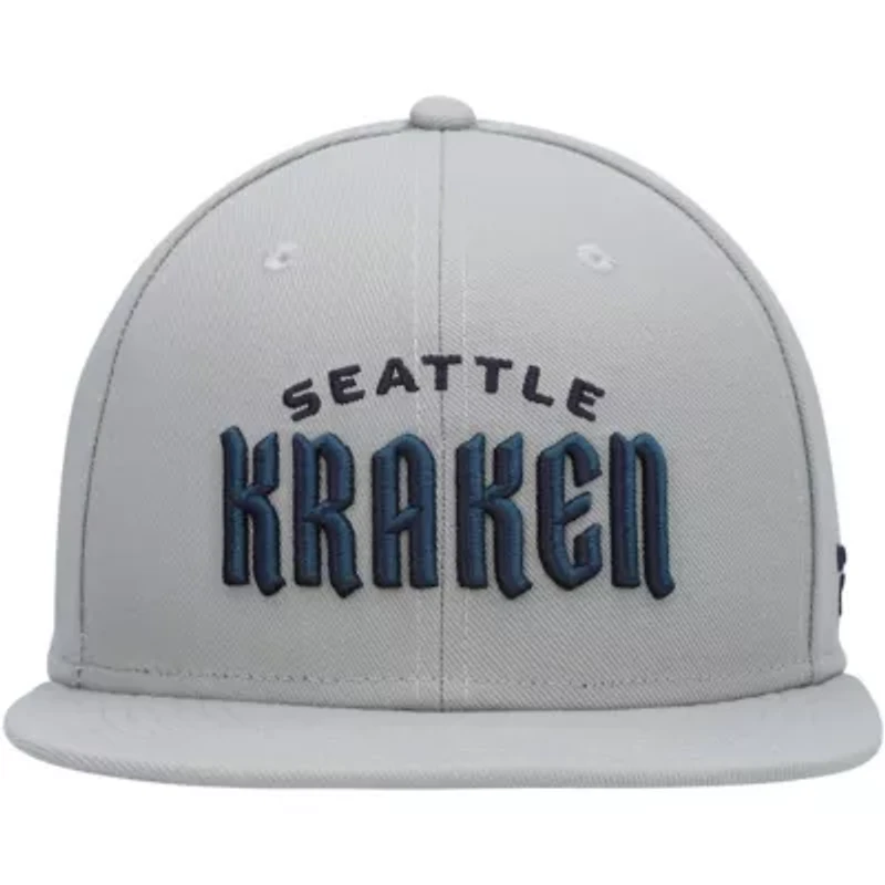 NHL Fanatics Seattle Kraken Wordmark Logo Snapback Hat