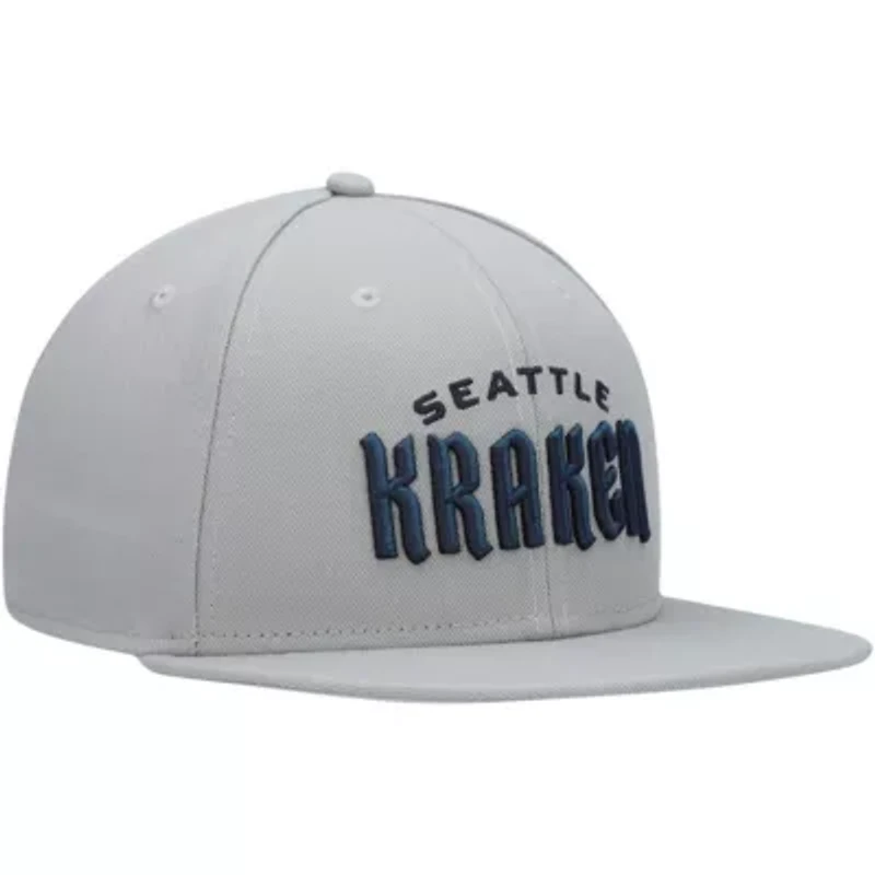 NHL Fanatics Seattle Kraken Wordmark Logo Snapback Hat