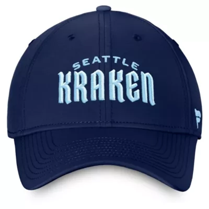 NHL Fanatics Deep Sea Seattle Kraken Wordmark Flex Hat