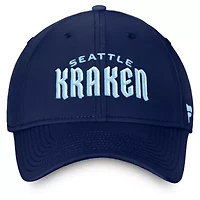 NHL Fanatics Deep Sea Seattle Kraken Wordmark Flex Hat