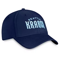 NHL Fanatics Deep Sea Seattle Kraken Wordmark Flex Hat