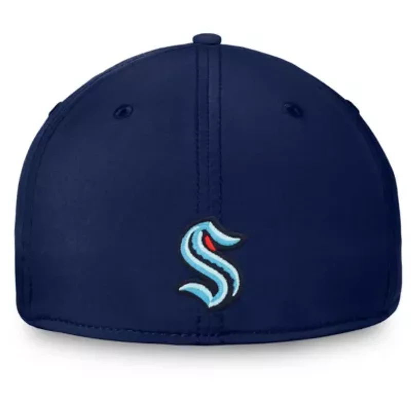 NHL Fanatics Deep Sea Seattle Kraken Wordmark Flex Hat