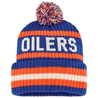 NHL Royal/Orange Edmonton Oilers Bering Cuffed Knit Hat with Pom