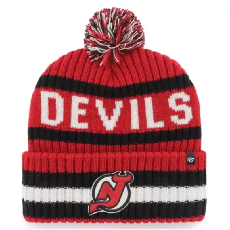 NHL New Jersey Devils Bering Cuffed Knit Hat with Pom