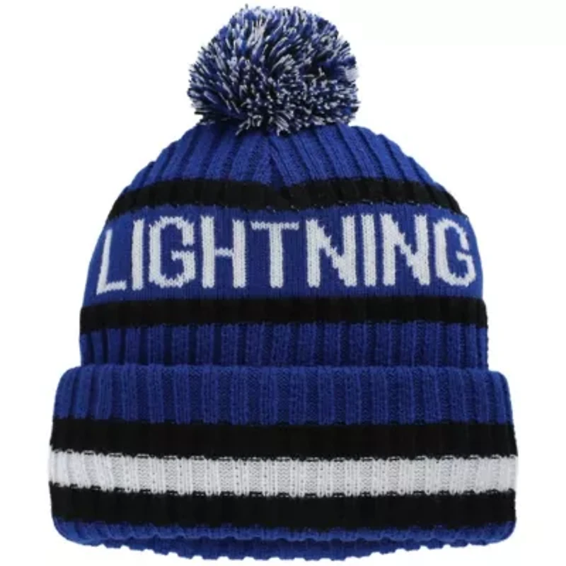 NHL Tampa Bay Lightning Bering Cuffed Knit Hat with Pom