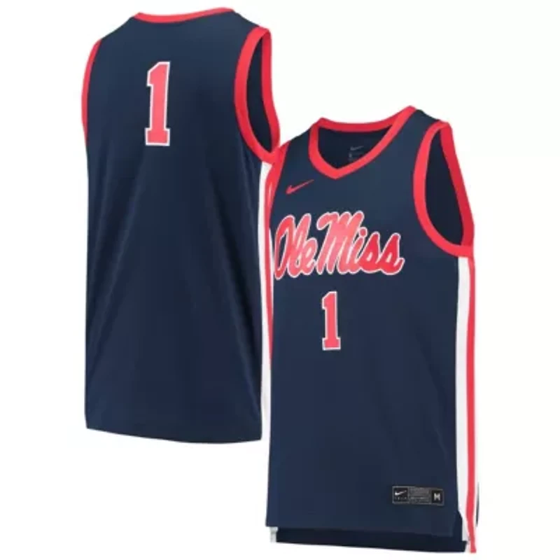 NCAA Nike #1 Ole Miss Rebels Replica Basketball Jersey