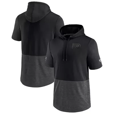 NHL Philadelphia Flyers Authentic Pro Travel and Training Short Sleeve Pullover Hoodie