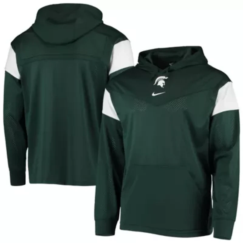 NCAA Nike Michigan State Spartans Sideline Jersey Pullover Hoodie