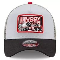 NASCAR Black/Gray Buddy Baker Legends 9FORTY A-Frame Adjustable Trucker Hat