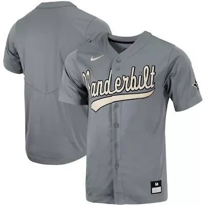 NCAA Nike Vanderbilt Commodores Replica Full-Button Baseball Jersey