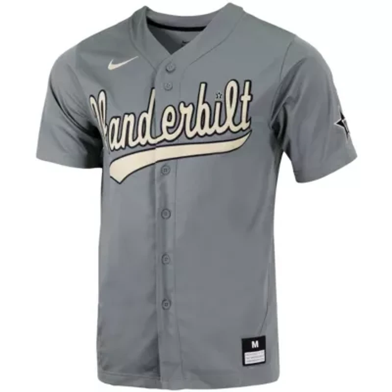 NCAA Nike Vanderbilt Commodores Replica Full-Button Baseball Jersey