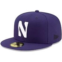 NCAA Northwestern Wildcats Primary Team Logo Basic 59FIFTY Fitted Hat