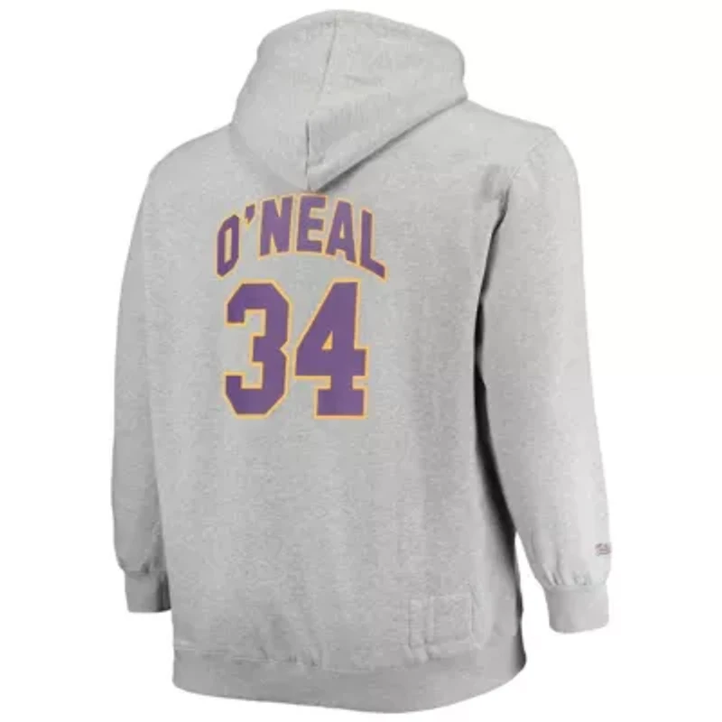NBA Shaquille O'Neal ed Los Angeles Lakers Big & Tall Name Number Pullover Hoodie