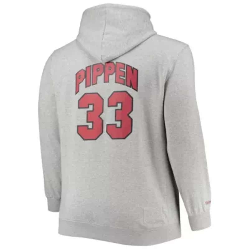 NBA Scottie Pippen ed Chicago Bulls Big & Tall Name Number Pullover Hoodie