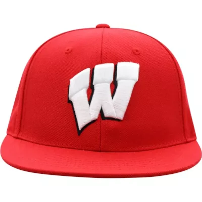 NCAA Wisconsin Badgers Team Color Fitted Hat