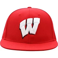 NCAA Wisconsin Badgers Team Color Fitted Hat