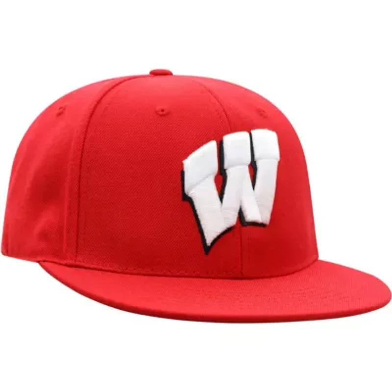 NCAA Wisconsin Badgers Team Color Fitted Hat