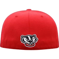 NCAA Wisconsin Badgers Team Color Fitted Hat