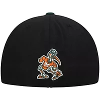 Miami (FL) Hurricanes NCAA Black/Green Team Color Two-Tone Fitted Hat