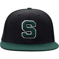 NCAA Black/Green Michigan State Spartans Team Color Two-Tone Fitted Hat