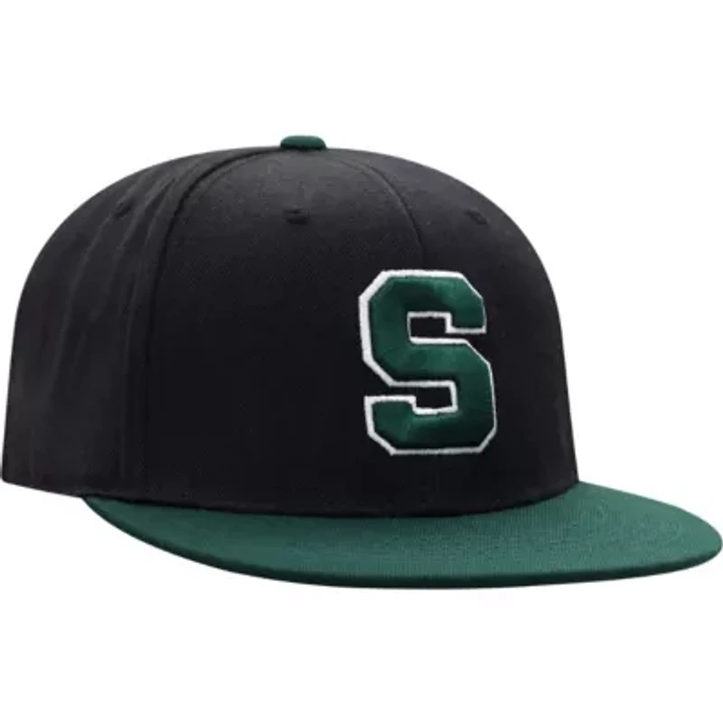 NCAA Black/Green Michigan State Spartans Team Color Two-Tone Fitted Hat