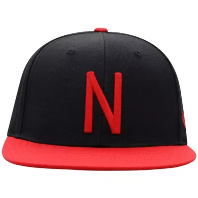 NCAA Black/Scarlet Nebraska Huskers Team Color Two-Tone Fitted Hat