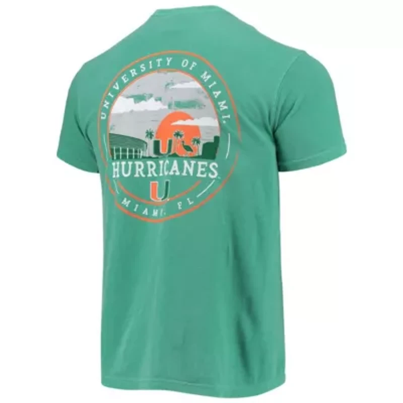 Miami (FL) Hurricanes NCAA Circle Campus Scene T-Shirt