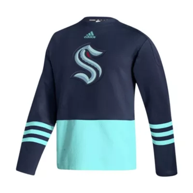 NHL Deep Sea Seattle Kraken Logo AEROREADY Pullover Sweater