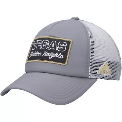 NHL Gray/White Vegas Golden Knights Locker Room Foam Trucker Snapback Hat