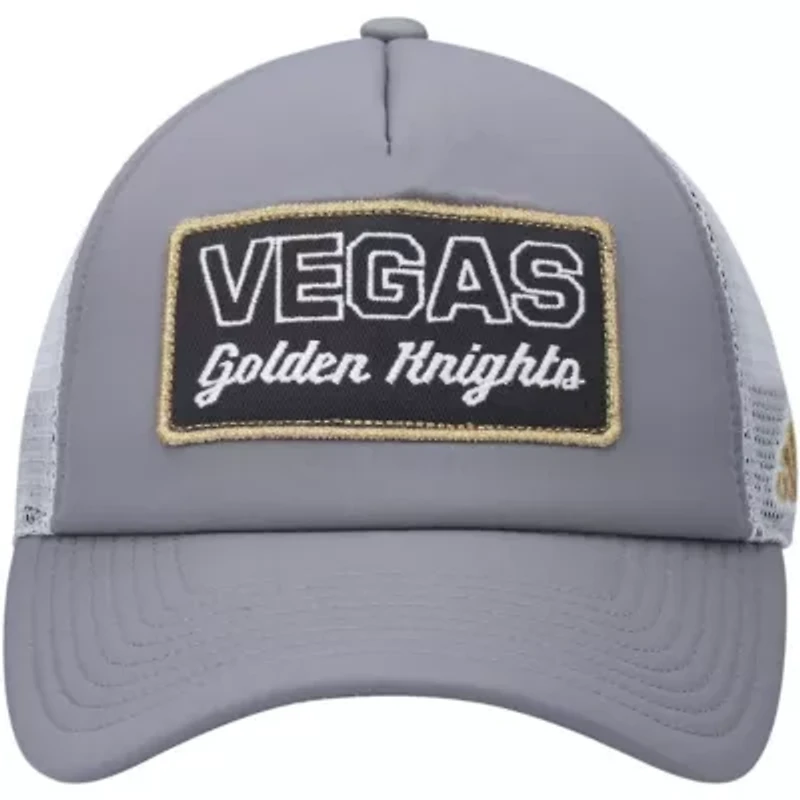 NHL Gray/White Vegas Golden Knights Locker Room Foam Trucker Snapback Hat